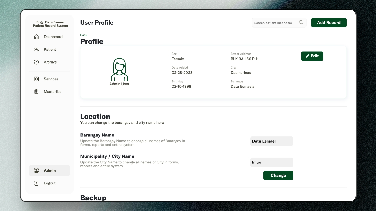 Super Admin Profile